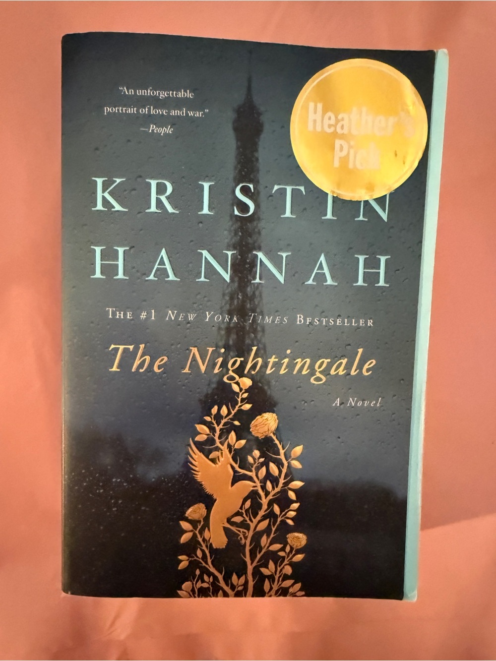 Kristin Hannah "The Nightingale" Paperback - Teal and Gold Cover